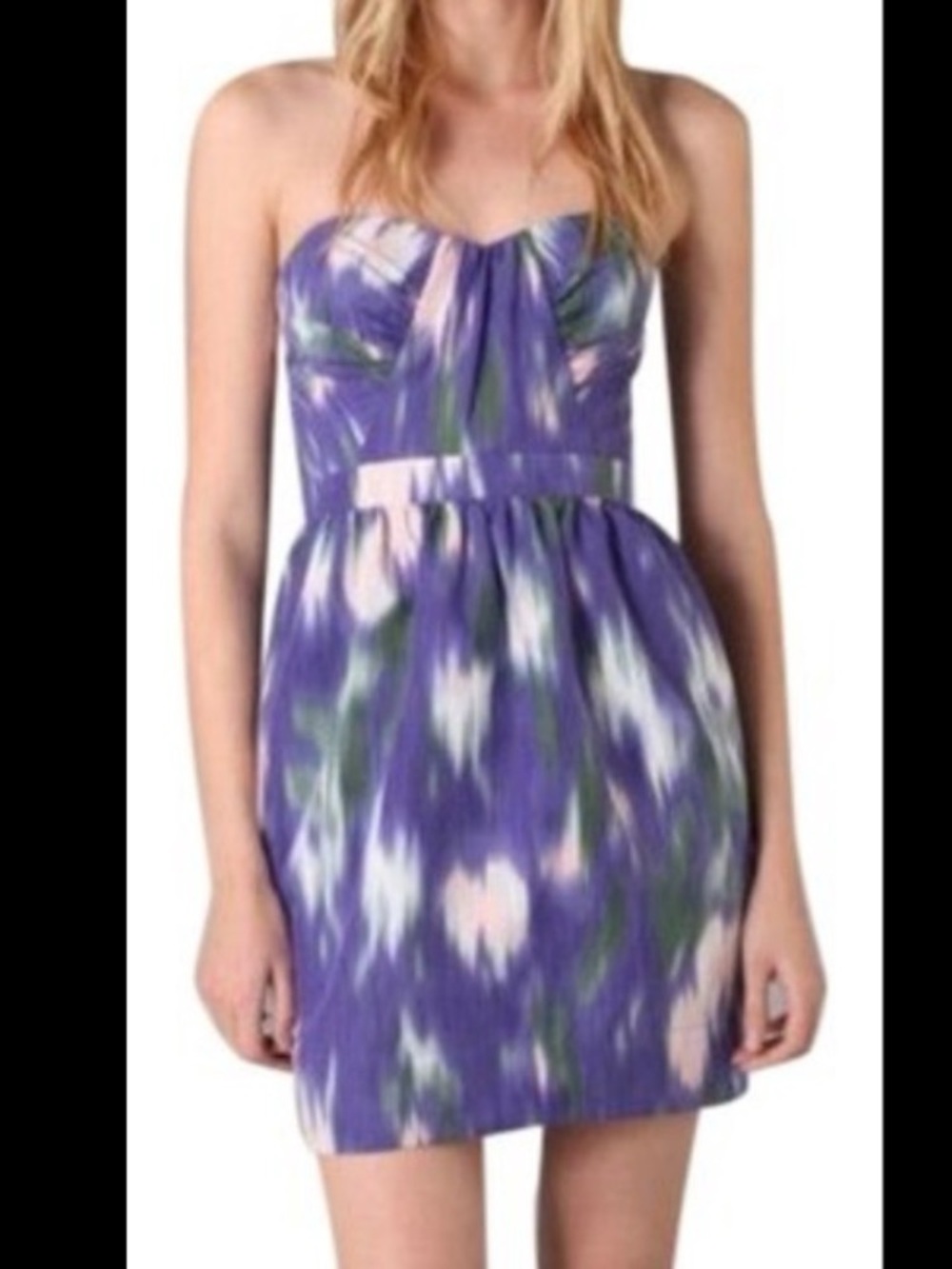 Shoshanna multicolored  strapless mini dress size 10